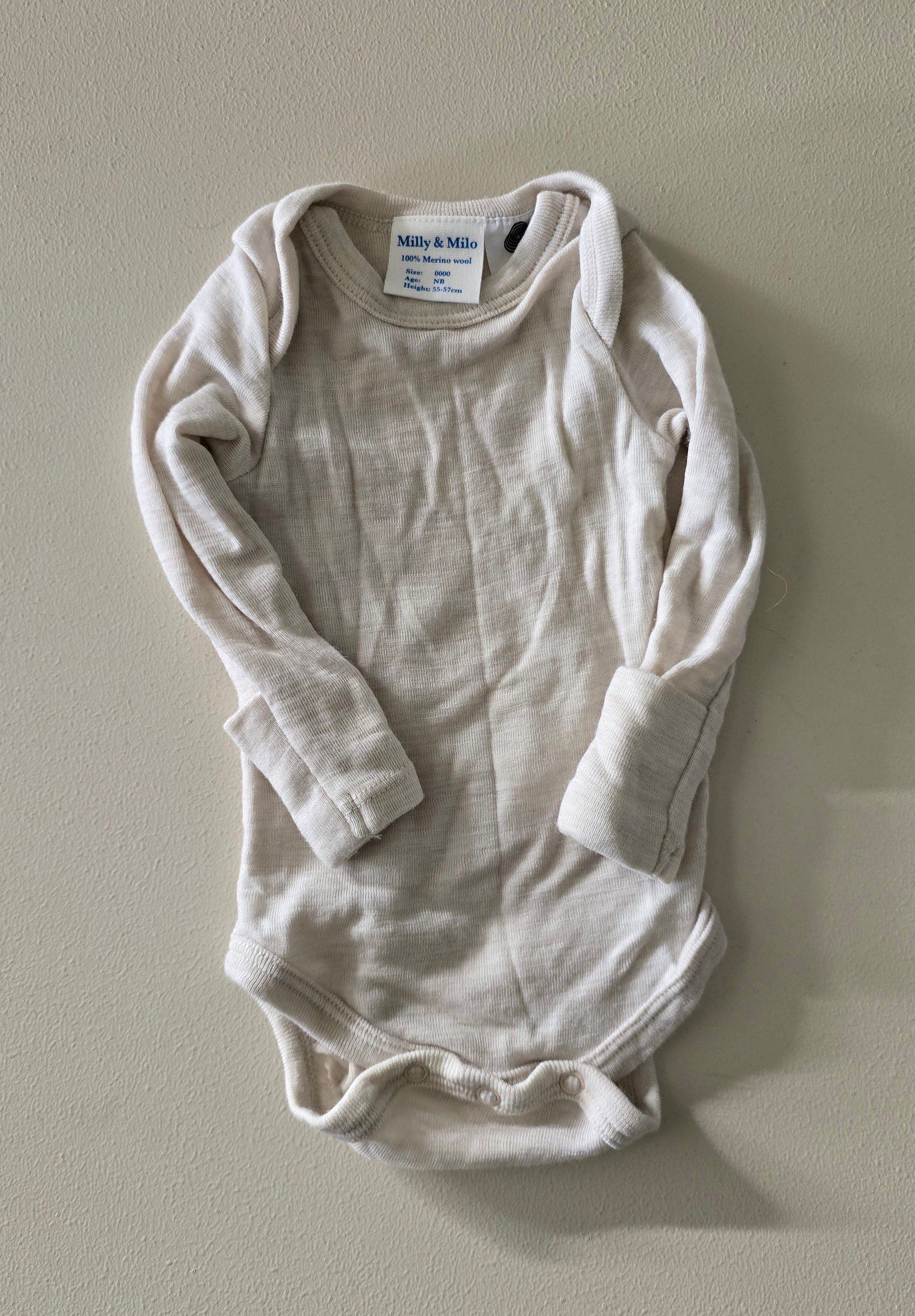 Milly & Milo Oatmeal Onesie (Newborn)