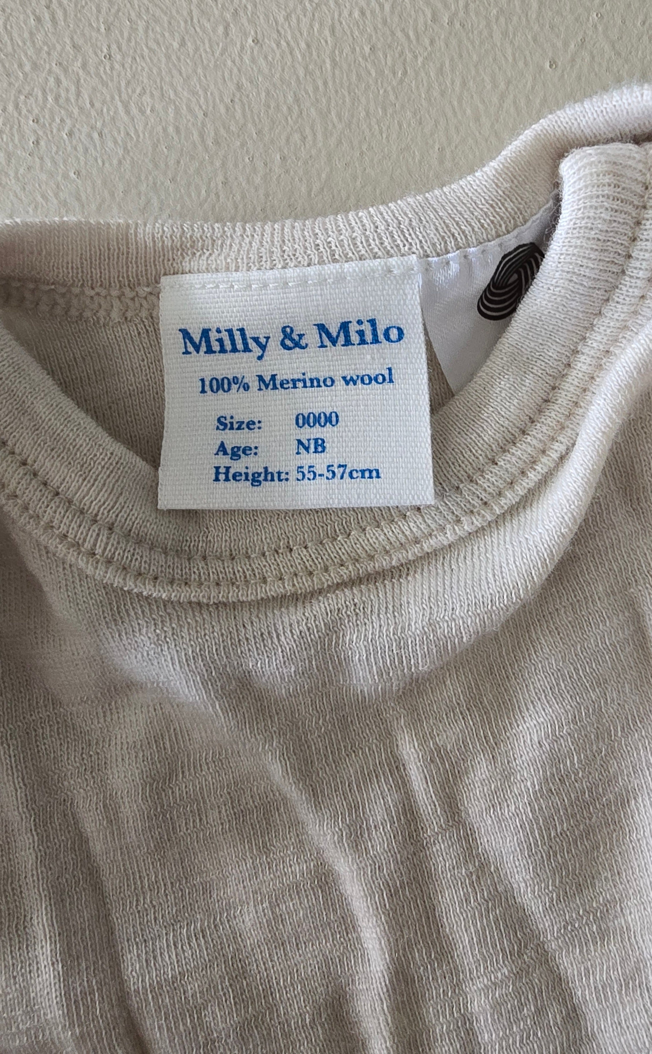 Milly & Milo Oatmeal Onesie (Newborn)