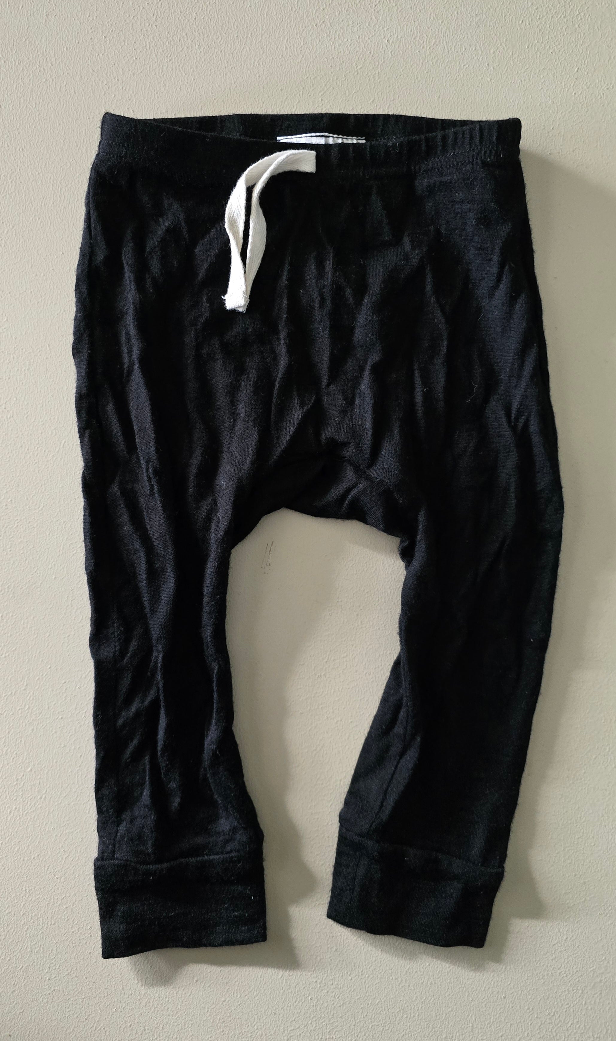 Teeny Weeny Merino Pants Black (12-18m)