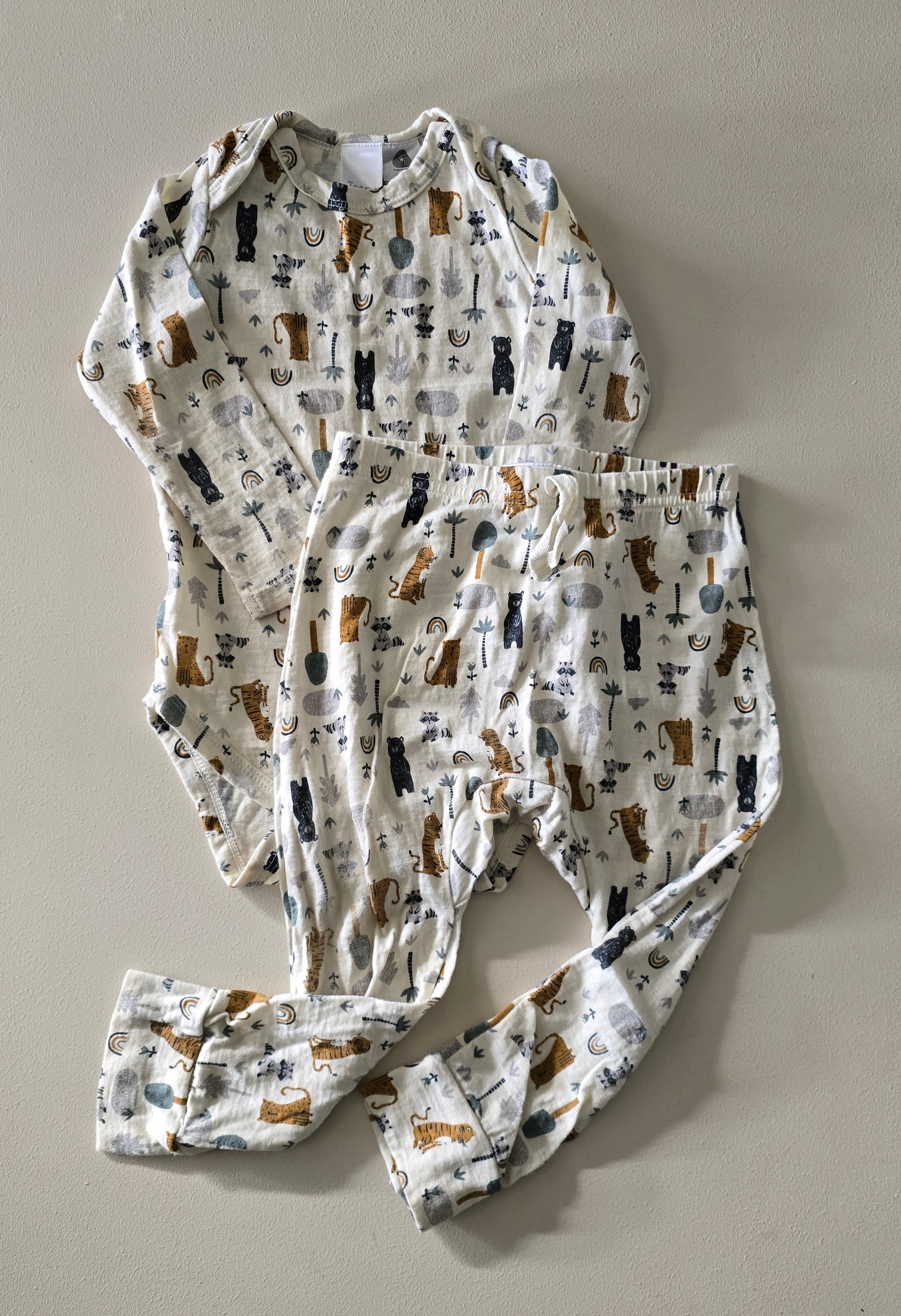 Teeny Weeny Jungle Print Merino Set (12-18m)