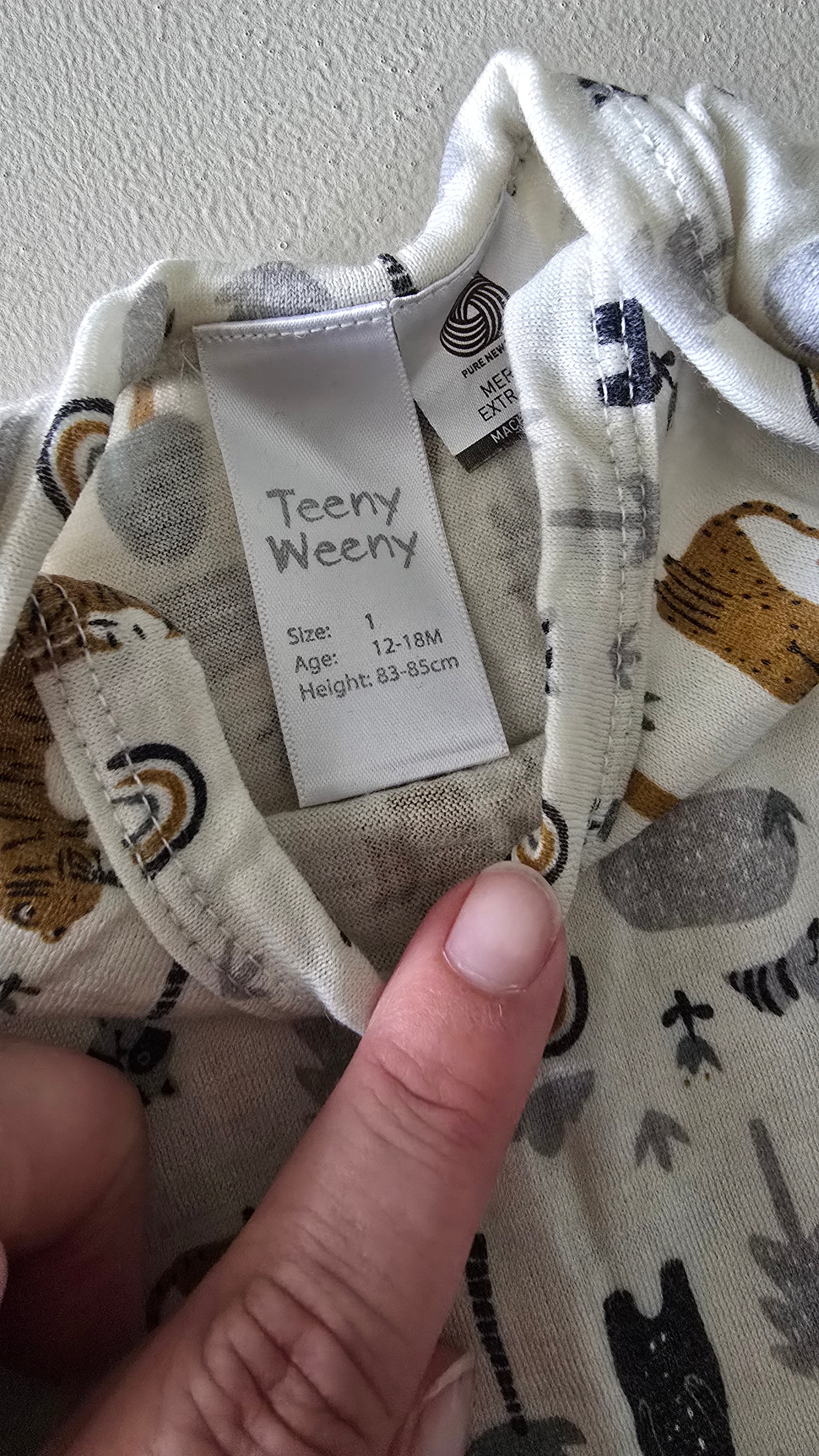 Teeny Weeny Jungle Print Merino Set (12-18m)