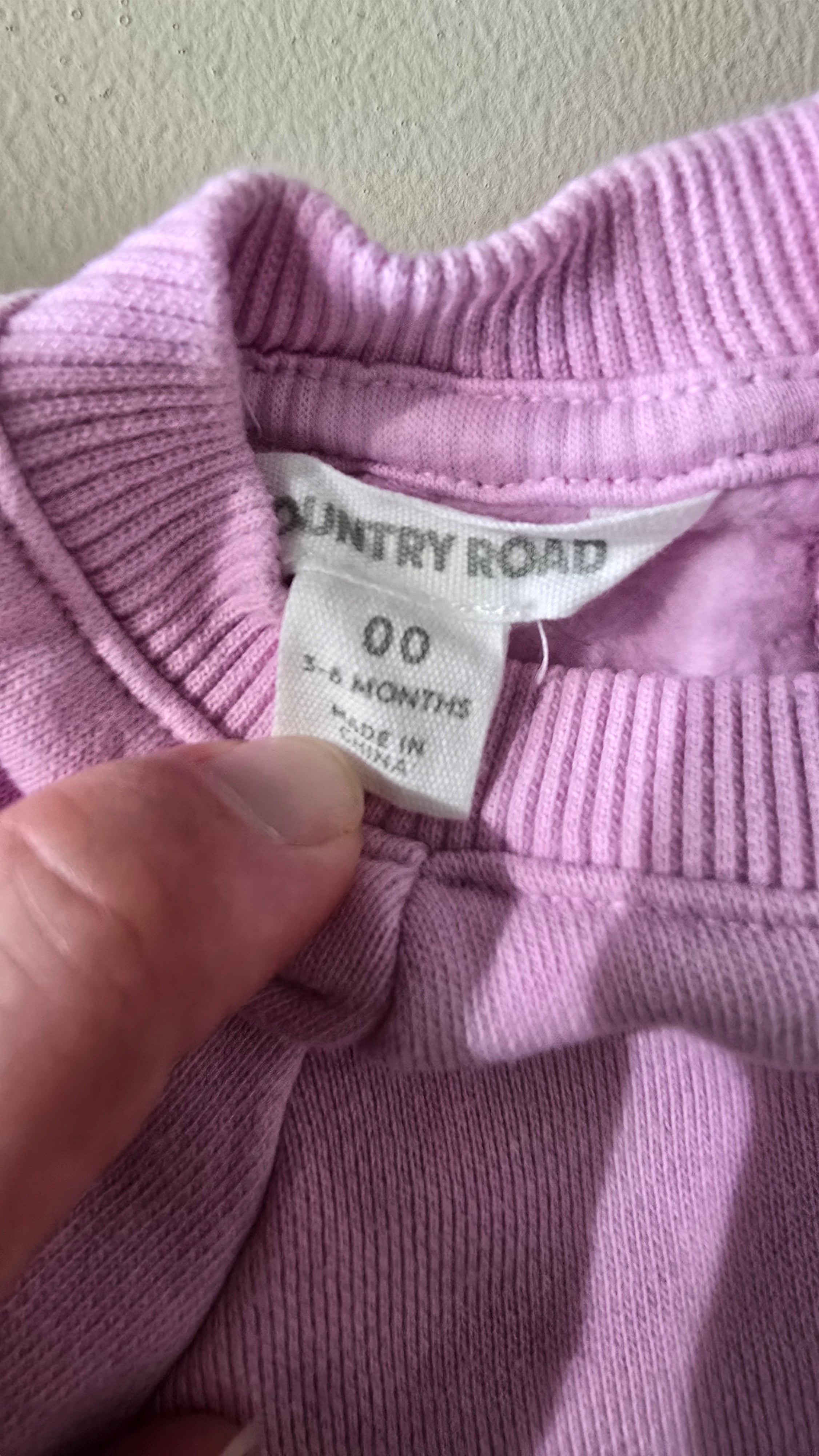 Country Road Sweatshirt Romper (3-6m)