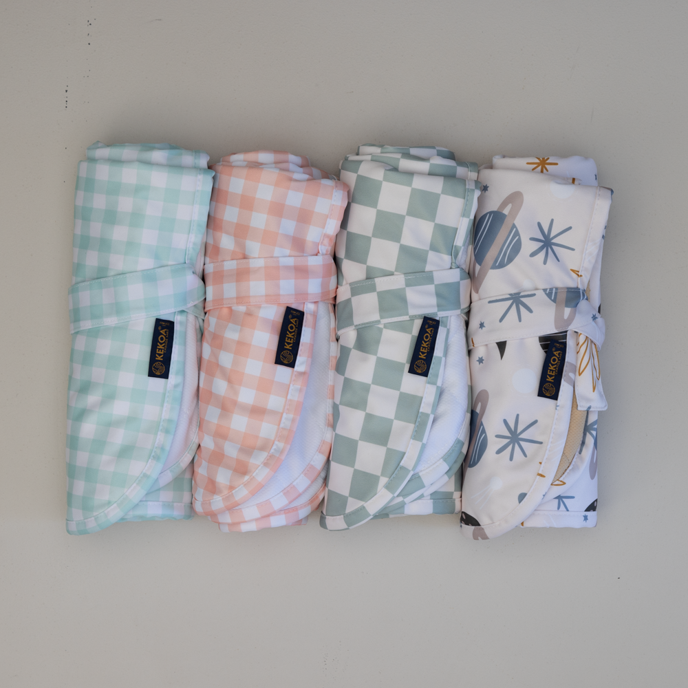 Kekoa Premium | Quilted Change Mat - Pink Gingham