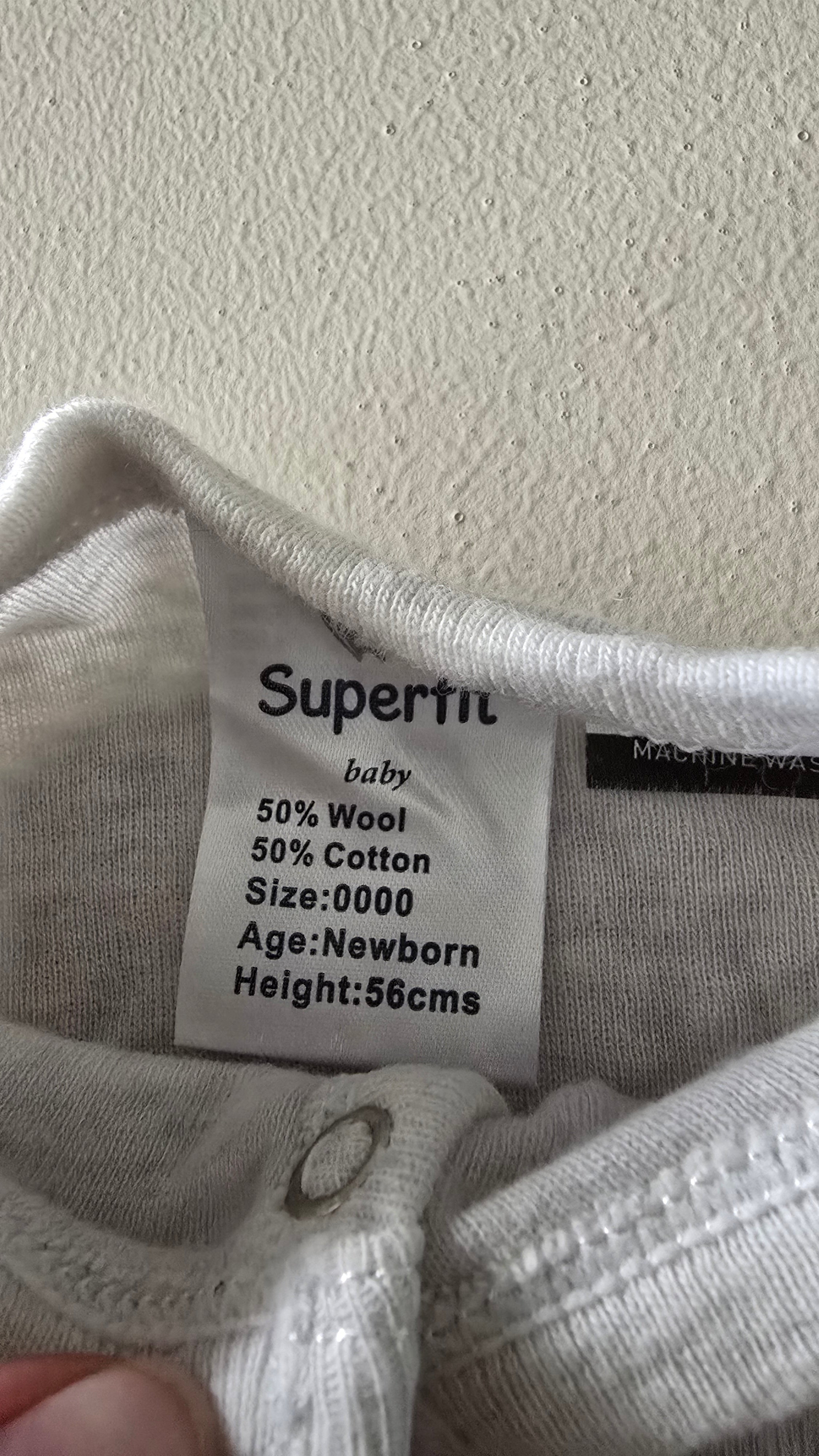 Superfit Merino/Cotton Blend Sleepsuit (Newborn)