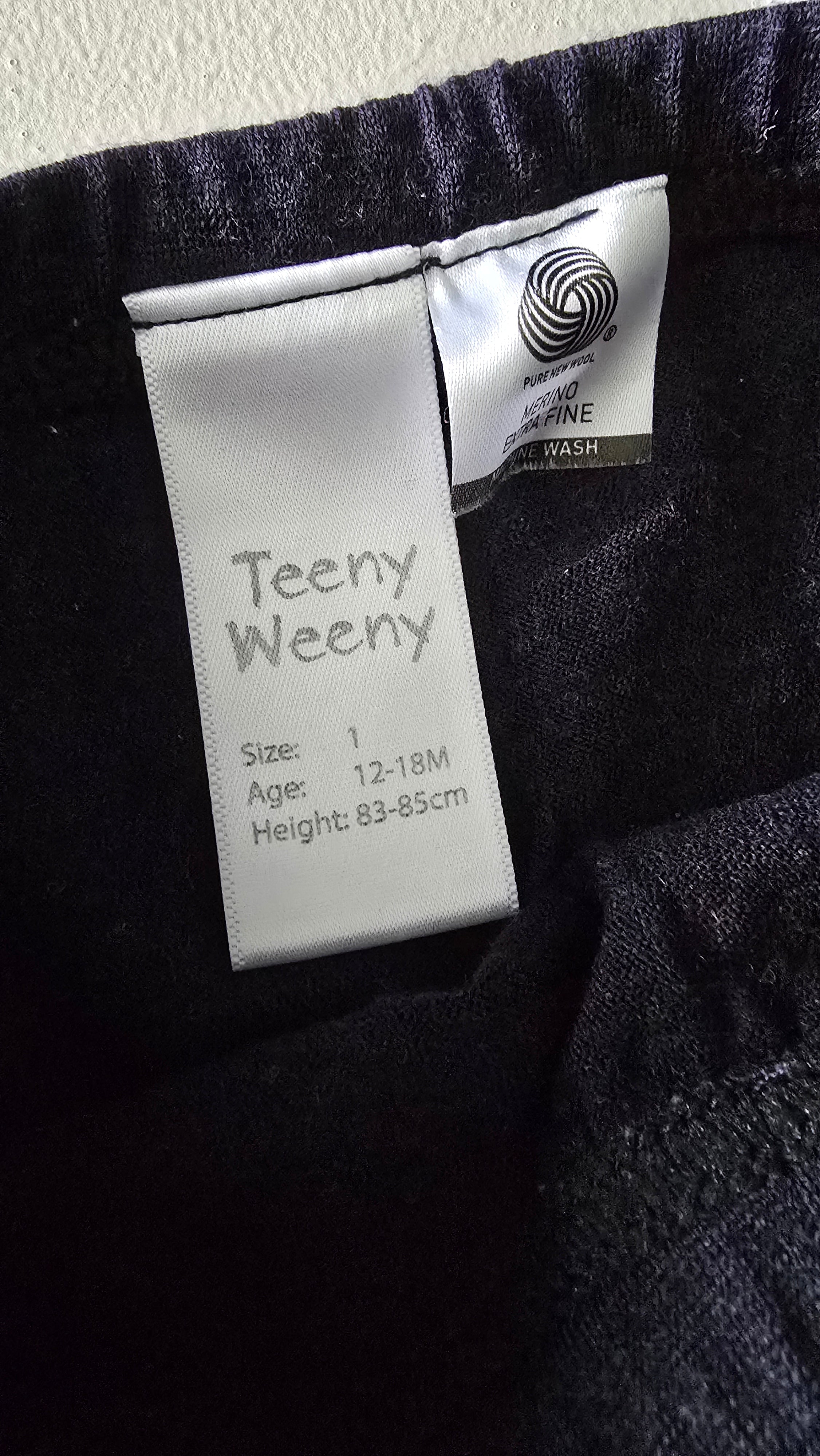 Teeny Weeny Merino Pants Navy (12-18m)