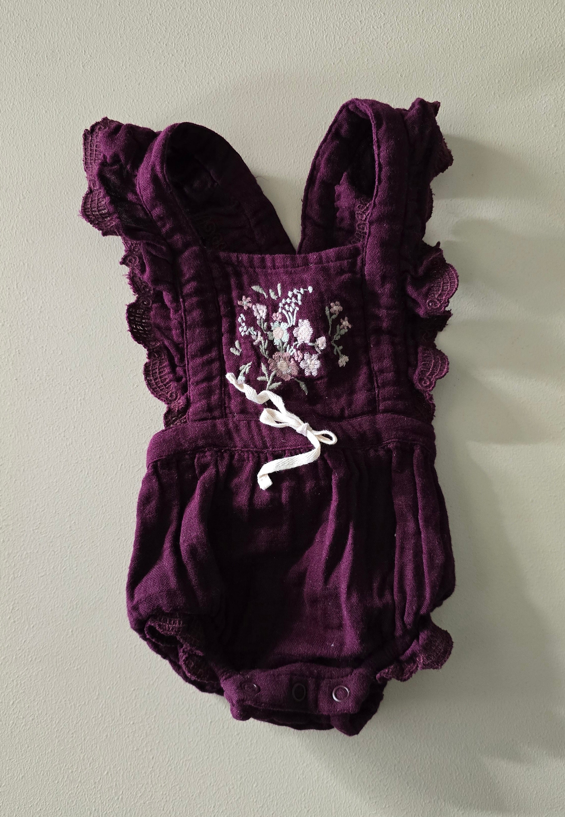 Jamie Kay Maroon Playsuit (0-3m)