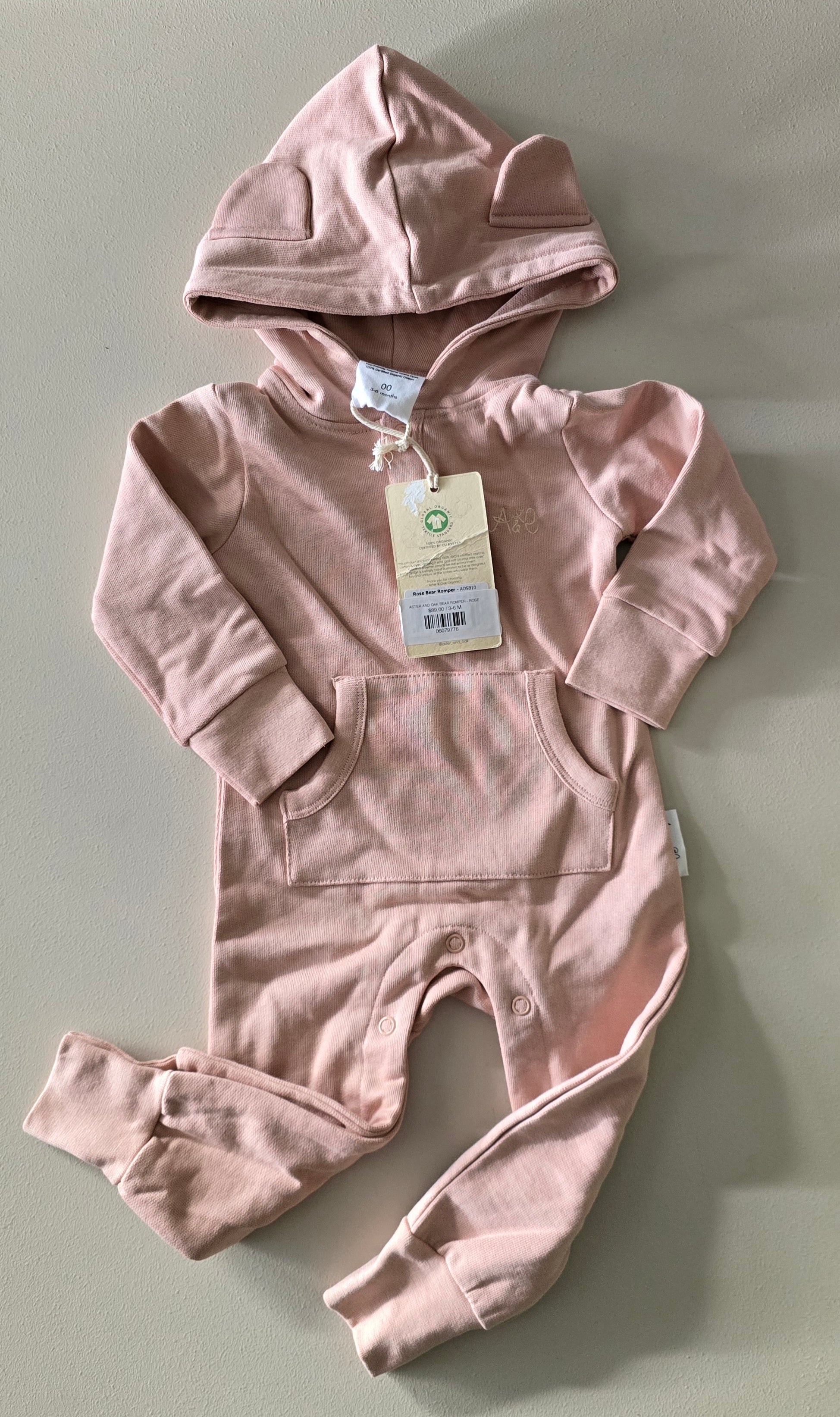 Aster and Oak Bear Romper (3-6m)