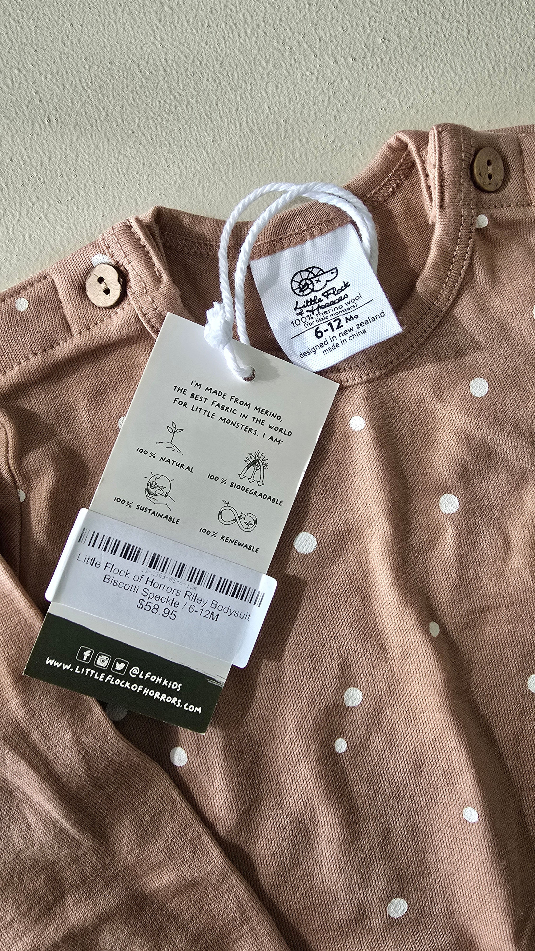 LFOH Riley Merino Onesie (6-12m)