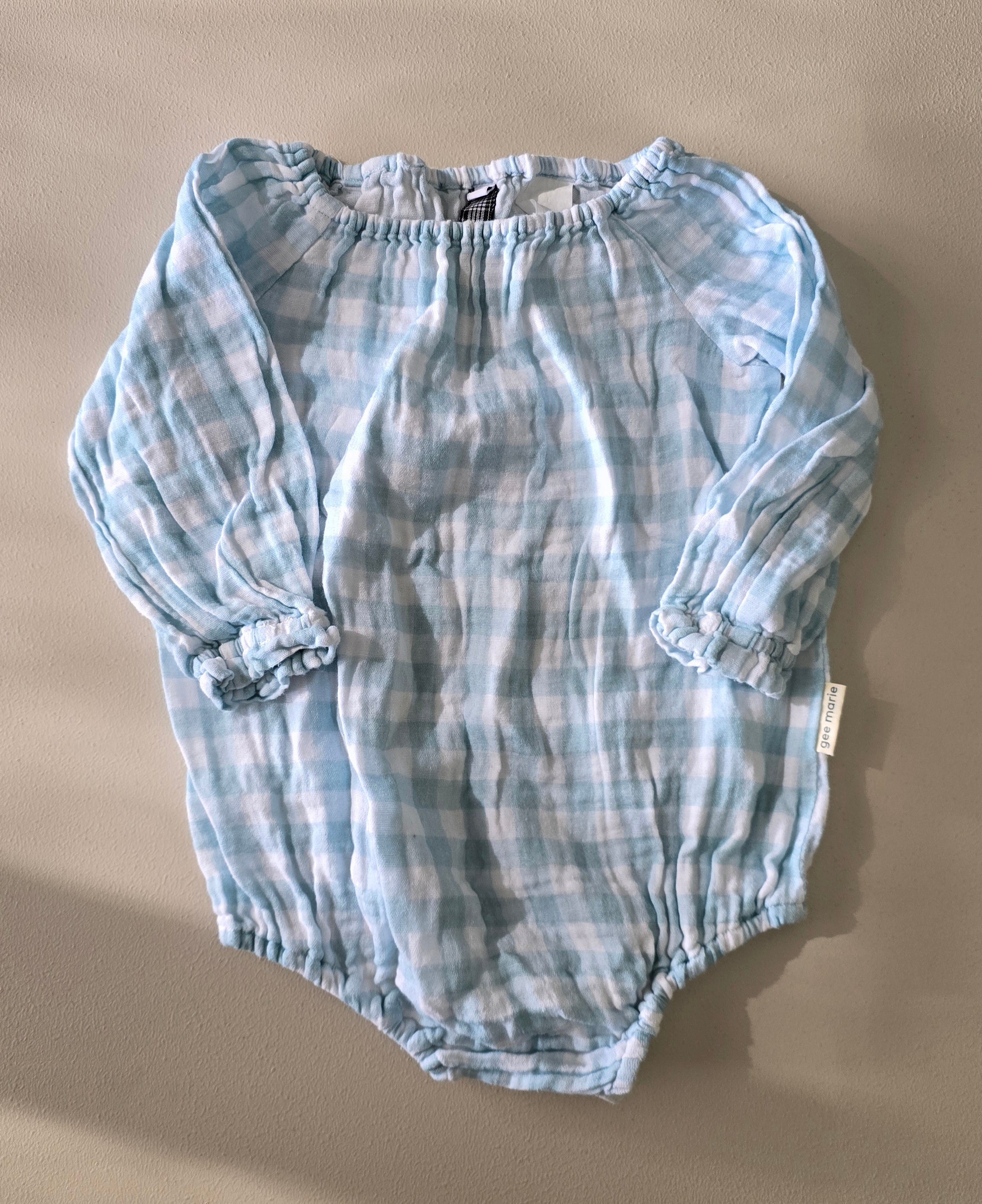 Gee Marie Gingham Romper (12-18m)