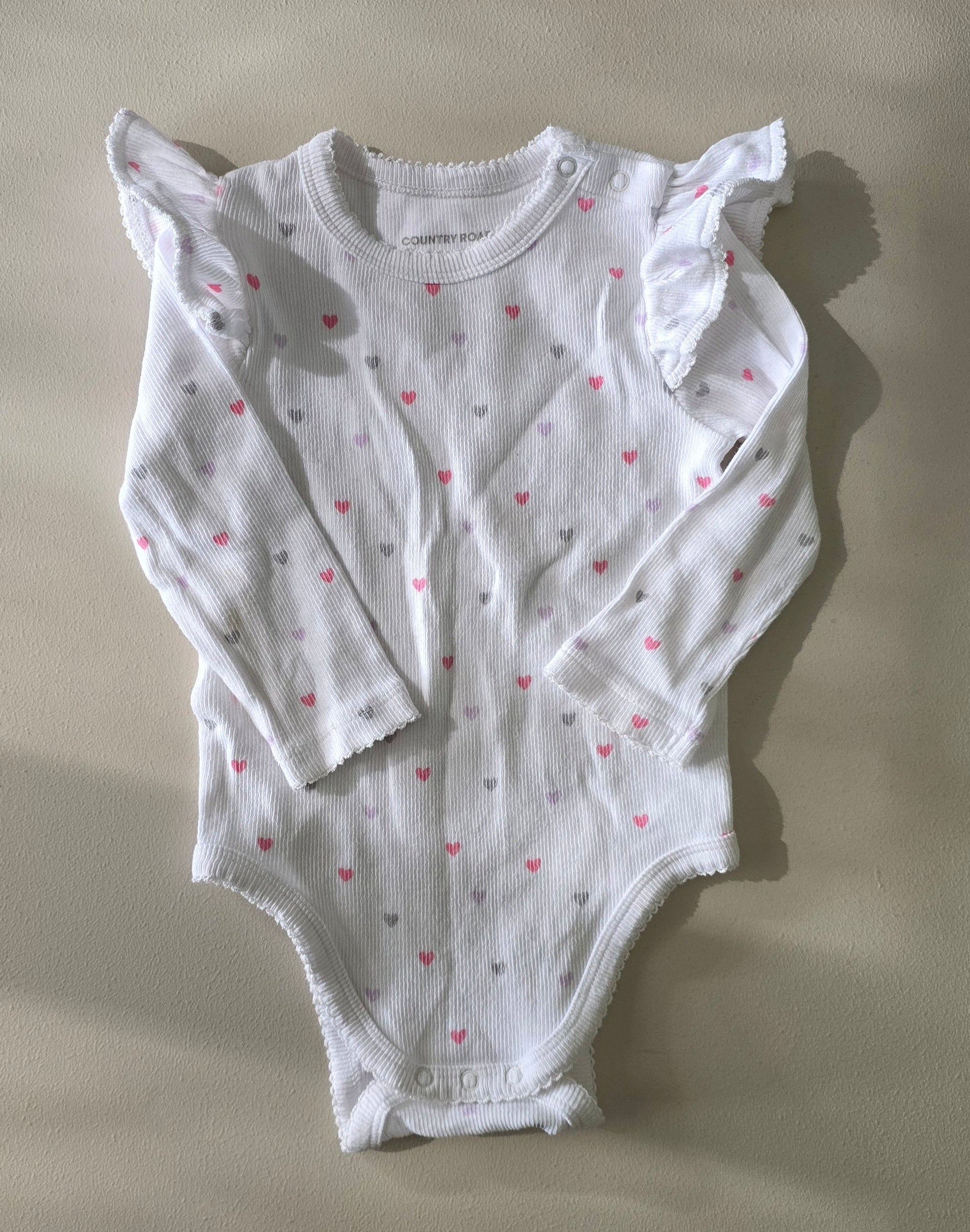 Country Road Ruffle Sleeve Bodysuit (6-12m)