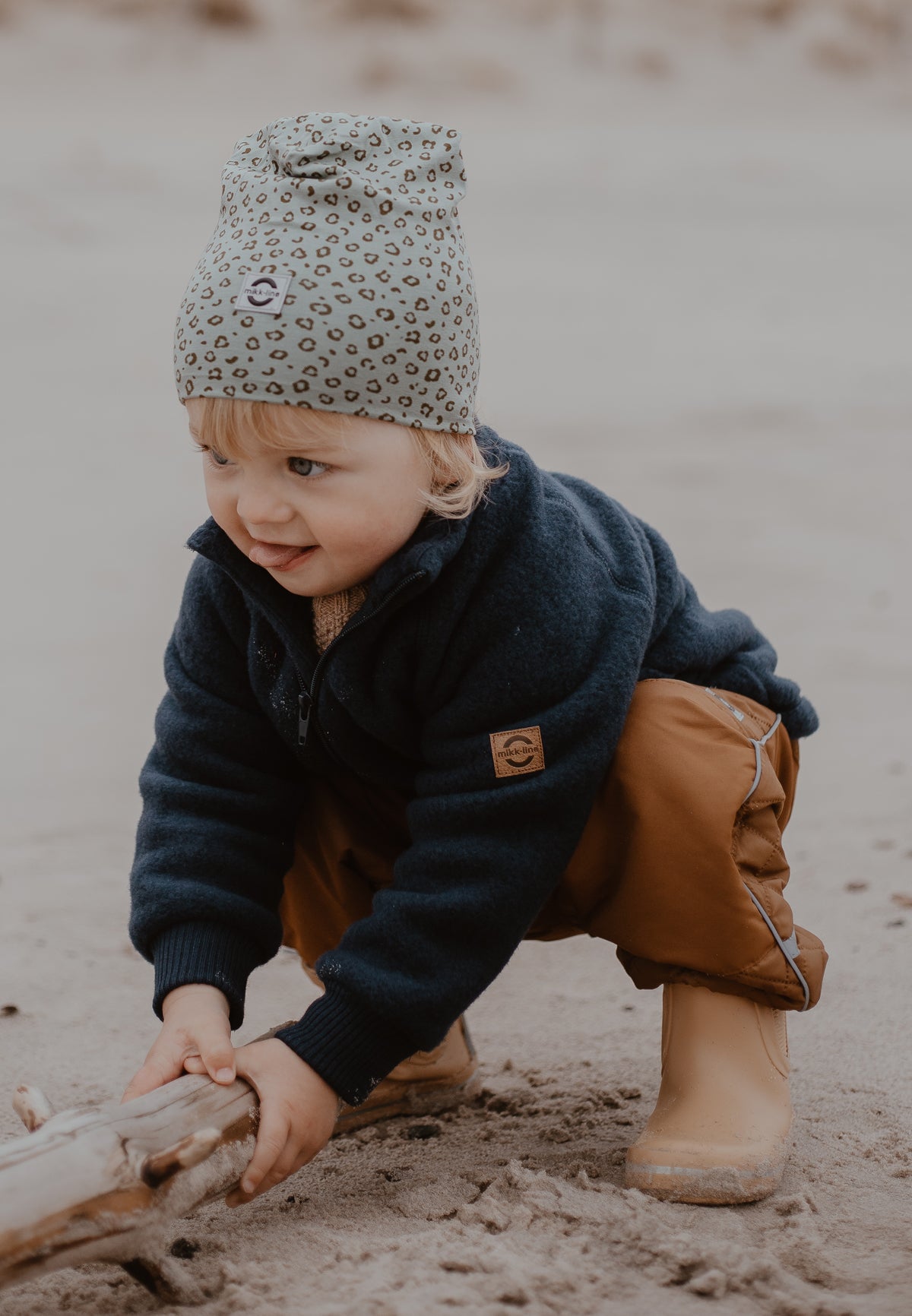 Mikk-Line | Brushed Wool Jacket Blue Nights