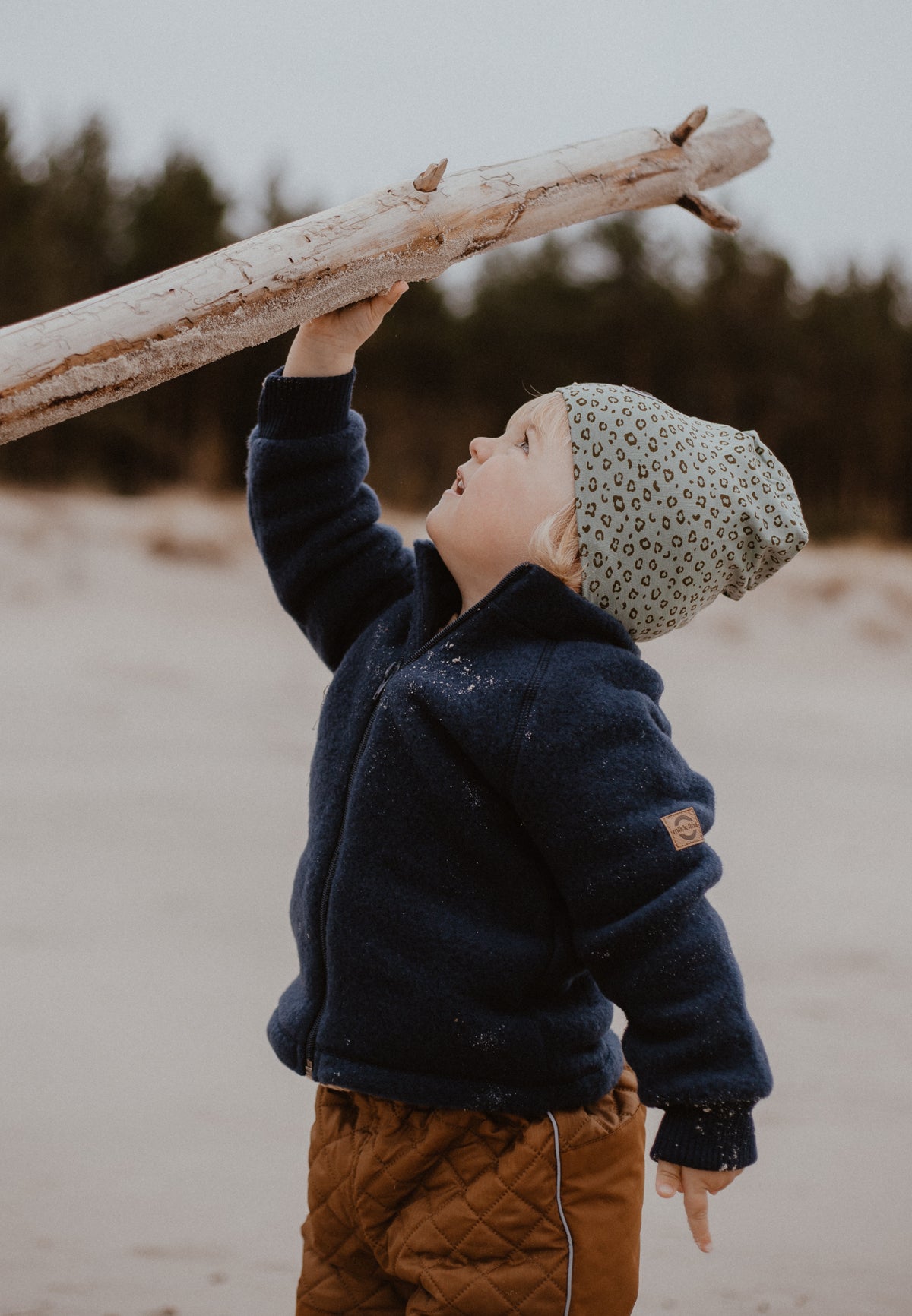 Mikk-Line | Brushed Wool Jacket Blue Nights