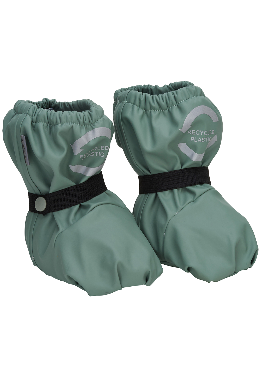 Mikk-Line | Rainwear Footies with Fleece Chinois Green