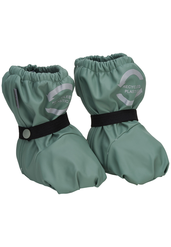 Mikk-Line | Rainwear Footies with Fleece Chinois Green