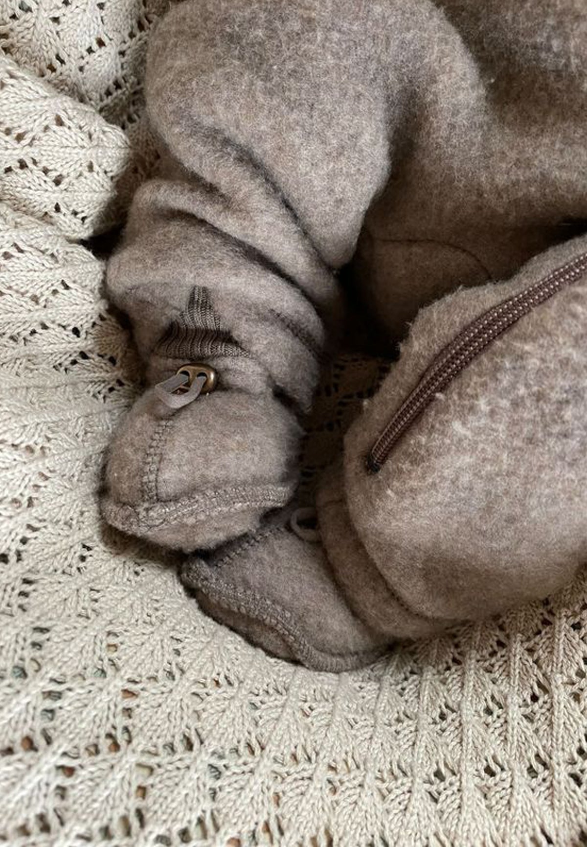 Mikk-Line | Brushed Wool Footies Burlwood